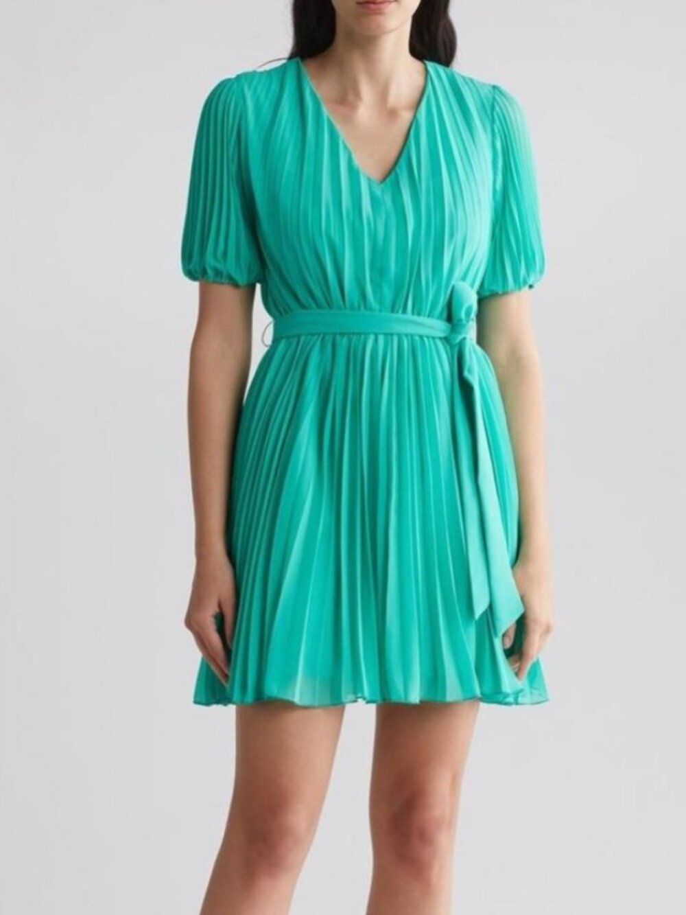 Sam Edelman Women's Pilsse Mini Dress Size 2 Short Tie Aqua Green New With Tags